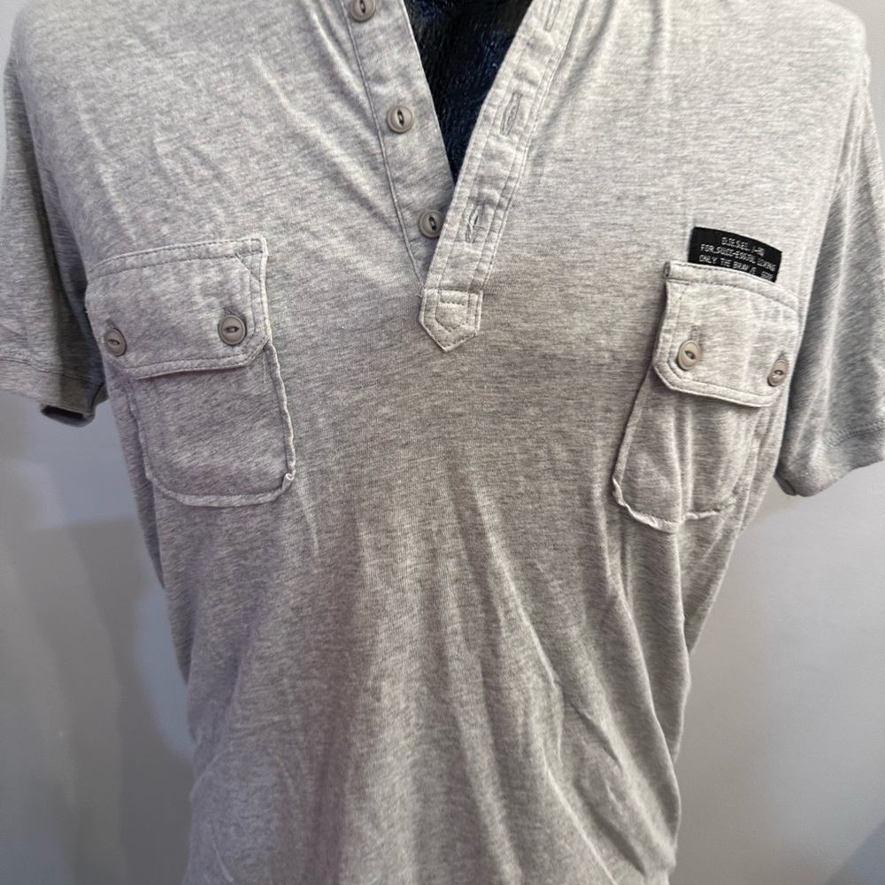 Diesel Gray Casual Button Down Shirt - Picture 2 of 6